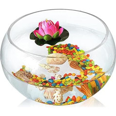 Kleiner Tank Aquarium, tragbare Fischschale Tank, Runder Zylinder, runder Goldfischbehälter, ökologische Kreativität, Glasfischbehälter, großer Schildkrötenbehälter, Hydrokulturbehälter, Vase, Aquariu