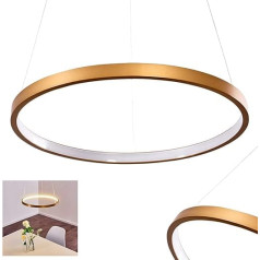 Canisteo LED piekaramais gaismeklis, moderns piekaramais gaismeklis zelta krāsā, regulējams augstums, diametrs 39 cm, augstums maks. 123 cm, 22 vati, 2185 lūmeni, gaismas krāsa 3000 Kelvīnu