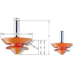 CMT Orange Tools 955.503.11 - Zemeņu vīnogulāju 45 grādu HM S 12 D 70 x 31,7