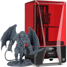 ELEGOO Saturn 3 MSLA sveķu 3D printeris, sveķu 3D printeris ar 10 collu 12K monohromu LCD displeju, Voxeldance Tango griešanas programmatūru, liela izmēra 3D printeris 218,88 x 122,88 x 250 mm³ / 8,62 x 4,84 x