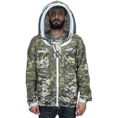 URBANSBEE Imkerjacke 3-lagig professionell belüftet mit Hut Fantasie Maske für Männer und Frauen Imker Hemdschutz für Imker (DIGICAM, 4XL)