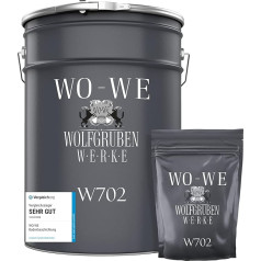 WO-WE 2K epoksīdsveķu emulsijas garāžu krāsa, grīdas pārklājums, matēta, W702 Jet Black, RAL9005-10 kg