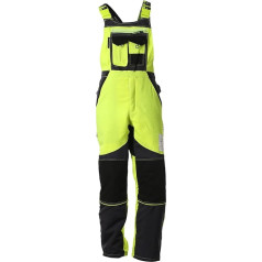 WOODSafe® Profesionālās meža darba bikses 2. klases KWF-testētas mežsaimniecības bikses Ventilācijas spraugas Dungarees Yellow/Grey Vīriešu meža darba bikses