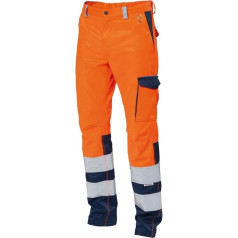 Siggi Group Vīriešu Hi-Vis divu toņu bikses, 6 bikses, oranži zilas, 4XL, oranži zilas, oranži zilas