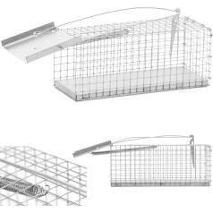 Spąstai žiurkėms, pelėms ir kitiems gyvūnams 27 x 12 x 12 cm akių dydis 13 x 13 mm