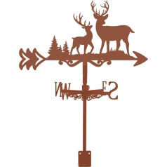 SUPERDANT Weather Vane Deer Weathervane Deer Buck Wild Animals Wind Vane Forest Roof Garden Directional Sign Weather Vane Outdoor Farmhouse Weather Vane for Farm Barns Shed Garden