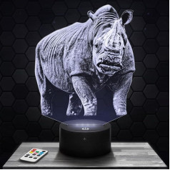 Bedside Lamp Rhino Decorative Animal Wilderness Africa Gift Idea Man Woman Object Rhino Night Light Adult Decoration Room Christmas