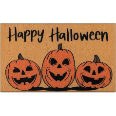 Tinideya Halloween-Kürbis-Fußmatte, Willkommensmatte, rutschfest, für den Eingangsbereich, Innen- und Außenbereich, Küche, Zuhause, Veranda, Badezimmer, Halloween-Dekoration, 73,2 x 43,2 cm