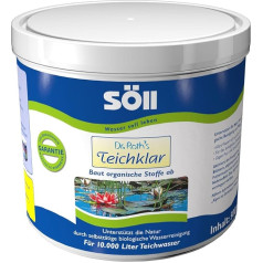 Söll 80380 Dr. Roth's Teichklar mikrobiologische Teichreinigung und Algenprophylaxe 500 g - schadstoffabbauende Mikroorganismen für natürliche Wasserklärung im Teich Schwimmteich Fischteich