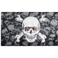 Stormflag Ķīnas ražotājs Red Eye Skull Pile karodziņi 90 cm x 150 cm Poliesters Pongee 90 g ar cilpām un dubultā šuvi