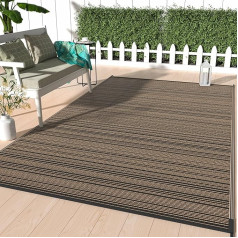 GENIMO āra paklājs Ūdensizturīgs Patio Decor Modern Pārnēsājams plastmasas salmu paklājs Porch paklājs Reversible RV Mat for Camping Balcony Backyard Deck Picnic