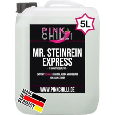 Pink Chilli Mr. Steinrein Premium Akmeņu tīrīšanas līdzeklis/Grīdu tīrīšanas līdzeklis/Savienojumu tīrīšanas līdzeklis/Intensīvais tīrīšanas līdzeklis | Augstas efektivitātes koncentrāts lietošanai ārpus telpām (5L)