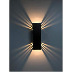 SpiceLED Wandleuchte | ShineLED-14 Black Edition | Schalter | 2x7W Warmweiß | Schatteneffekt | High-Power LED Wandlampe