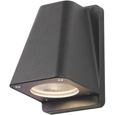 SLV WALLYX | Down-Light zur effektvollen Außenbeleuchtung von Wänden und Hauseingang, LED Strahler, Spot, Wandleuchte, Aussenleuchte, Gartenlampe, Wegeleuchte | GU10, anthrazit, IP44