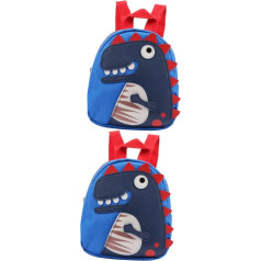 Homoyoyo 3 Stk Rucksack Büchertaschen für Kinder Schultasche für Kinder Cartoon-Rucksäcke Aufbewahrungstasche aus Nylon Schulranzen Dinosaurier Freizeittasche niedlich lässige Tasche Baby