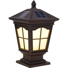 SDFDSSR Dreifarbige Fernbedienung Säulenlampe Aluminium Solar Post Lights IP65 wasserdichte Außenlampe Gartenleuchten LED Veranda Patio Post Stehlampen Innenhof Dekoration