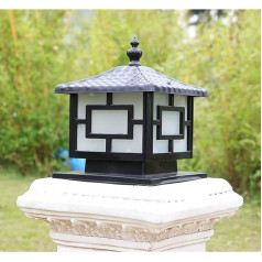 WFZRXFC Europäische Art Einfache Garten Post Lampe Milchglas Lampenschirm Landschaftslampe AC Outdoor Post Licht Geeignet Für Deck Walled Garden Villas Outdoor Säule Scheinwerfer