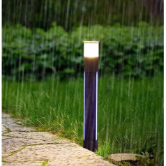 70cm COB3000K Superhelle zylindrische Säulenleuchte Moderne minimalistische IP65 wasserdichte Postlaterne für den Außenbereich, verziert mit blauen Lichtstreifen Säulenlicht Innenhof Garten Villa Bele