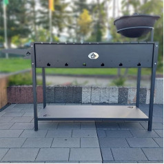 Mangal Batyr XL šašliku grilēšanas komplekts 100 cm ar Kazan grilu 8 L