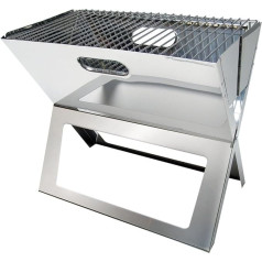 Camp 4 Tom Holzkohlegrill Edelstahl faltbar, 52 x 52 x 4