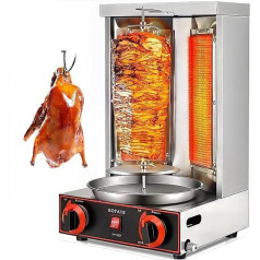 Elektrische Shawarma Döner-Maschine für gewerbliche Heimküche - Vertikaler Broiler Gyro Fleisch-Rotisserie mit Temperatureinstellung 50-350 ℃