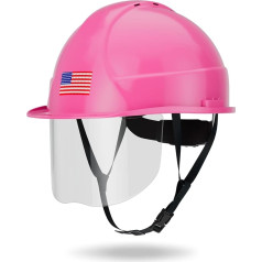 DS-SMAAT Schutzhelm mit 4-Punkt-Aufhängung, verstellbares Visier, Cascos De Construccion, ANSI Z89.1 zugelassen, Bauhelm, Industrie, Hardhats, Hellrosa, für Damen