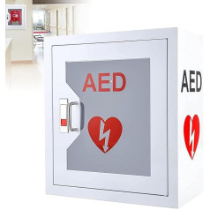 AED-Defibrillator-Aufbewawahrungsschrank, Defibrillationsalarmbox für Herzstillstand, sicher und geschützt mit Sirenen und Blinklichtern, Notfall-Kit-Box und Erste-Hilfe-Kit für Zuhause, Schule und Büro