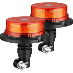 AUTOUTLET bākuguns, 12 LED dzintarkrāsas brīdinājuma gaisma ar 3 zibspuldzes modeļiem 10V-30V, ECE R65 R10 E9 Mark brīdinājuma gaisma Stroboskopa gaismas bākuguns priekšējā zibspuldzes avārijas gaisma kravas automašīnām Traktori Dakšu iekr