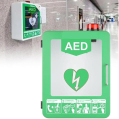 Wandmontierte Herz-Defibrillations-Alarmbox, AED-Defibrillator-Aufbewahrungsschrank, aus ABS-Kunststoff, bis zu 4 mm dick, für Zuhause, Büro