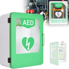 Erste-Hilfe-Schrank, AED-Defibrillator-Aufbewahrungsschrank, Doppelschaltersteuerung, Tolle Optionen zum Platzieren und Präsentieren Ihres AED, für Pflegeheime und öffentliche Plätze