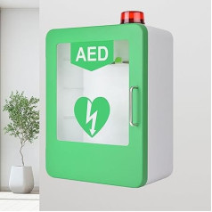 Wandhalterung für AED-Aufbewahrungsschrank AED-Defibrillatorschrank für zu Hause Ausgestattet mit Alarm-Notfall-Blitzlicht Passend für alle Defibrillatormarken