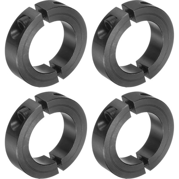 sourcing map 4 x Double Split Clamp Shaft Collar 1-3/8