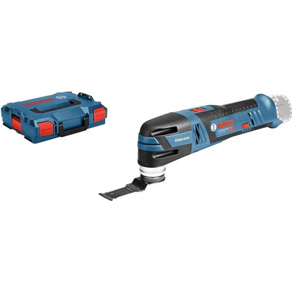 Bosch Professional 12 V sistēmas akumulatora multipulveris GOP 12 V-28 (Starlock instrumentu turētājs, tukšgaitas apgriezieni: 5000-20000 mm-1, bez akumulatora un lādētāja, L-BOXX 102).