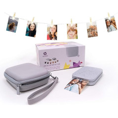 HP Sprocket Limited Edition dāvanu kaste (HP Sprocket New Edition fotoprinteris, futrālis un pasaku gaismas ar LED klipšiem) luna pearl