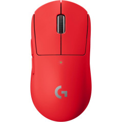 Logitech G PRO X Superlight Wireless USB Gaming Mouse, Ultra Light, Hero 25K Sensor, 25600 DPI, 5 Programmable Buttons, Long Battery Life, Built-in Memory, for E-Sports, PC/Mac - Red