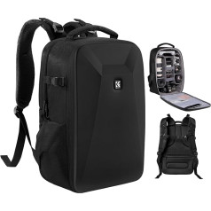 K&F Concept Camera Backpack, foto mugursoma ar cietu kameras somu ar 15,6 collu nodalījumu klēpjdatoram un lietus pārsegu, mugursoma droniem, DSLR kamerām, DJI Mavic piederumiem