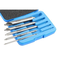 Accusize Industrial Tools H.S.S. M2 Long Series Pilot Drill Bit Set, 4-Inch, All Lengths of Each Drill, 3560-1001, 5-Piece