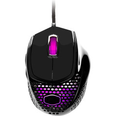 Cooler Master MM720 RGB LED Claw Grip Gaming Mouse ar kabeli - Īpaši viegla 49 g medus kārtas pele, 16000 DPI optiskais sensors, 70 miljonu klikšķu mikroslēdži, PTFE bīdāmās kājas - spīdīga, melna