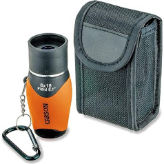 Carson MiniMight MM-618CO 6 x 18mm Pocket Monocular with Carabiner Hook - Orange