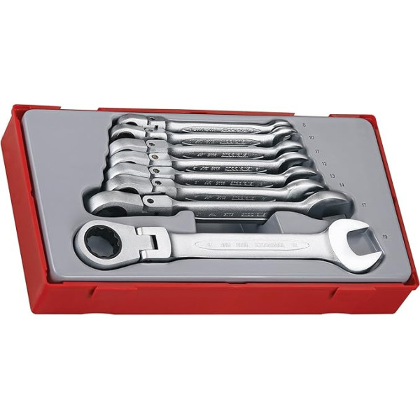 Tengtools tt6508rf - 8 Maulschlüssel mit Knarre Gelenk-Spiele, metrisch