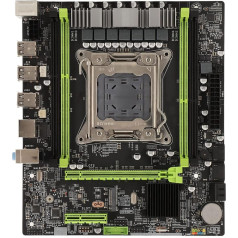 X79MS Galda datoru pamatplate, LGA 2011 4 ligzdu datoru pamatplate, 4 DDR3 64GB, M.2 NVME ports M ATX spēļu pamatplates, 4 SATA2.0, 10 USB2.0, PCI E 16X