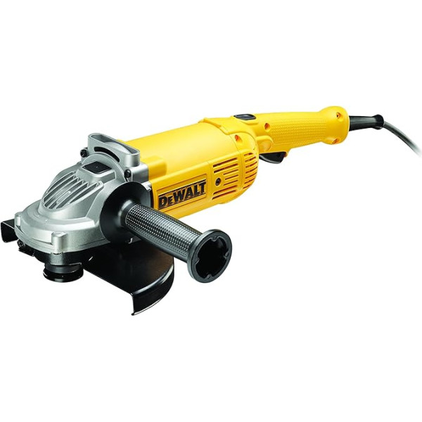 DeWalt DWE494 leņķa slīpmašīna (2200 W, 230 mm diska diametrs, tukšgaitas apgriezienu skaits 6600 min-1, visiem standarta separācijas, slīpēšanas un rupjas slīpēšanas darbiem, ieskaitot aizsargvāciņu, papildu rokturi un