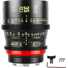 Meike 35 mm T2.1 pilna kadra platleņķa objektīvs ar manuālu fokusēšanu Canon EF montāžai un kinokamerām ZCAM E2-F6, E2-F8, Canon EOS C500 Mark II un S35 EOS C100 Mark II, EOS C200, Zcam E2-S6 6K