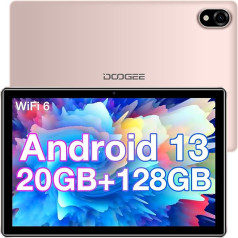 DOOGEE U10 PRO planšetdators 10 collu Android 13 Tablet PC, 20 GB RAM 128 GB ROM (TF 1 TB), 5060 mAh akumulators, bērnu planšetdators HD, 8 MP kamera, 3,5 mm Jack austiņas/BT 5.0/WiFi6/OTG, TÜV Eye Protection,