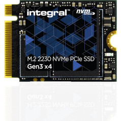 Integral 512 GB NVMe M.2 2230 SSD PCIe Gen3 x4 - nolasīšanas ātrums līdz 3400MB/s, ierakstīšanas ātrums līdz 3000MB/s - iekšējais SSD 2230 M2 2230 Valve Steam Deck SSD, Microsoft Surface Pro, PC un klēpjdators