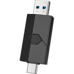 Vansuny USB C zibatmiņas 256GB USB 3.0, dubultā USB zibatmiņas 256GB 3.0 USB A + USB C zibatmiņas 256GB, C tipa OTG priekš iPhone 15/martfona/tableta Mac/datora