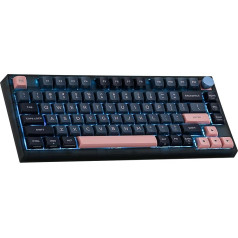 EPOMAKER SKYLOONG GK75 GK75 Lite Seal-Like vadu, karsti maināma programmējama tastatūra ar rotācijas pogu, saderīga ar Win/Mac (Gateron Optical Black)