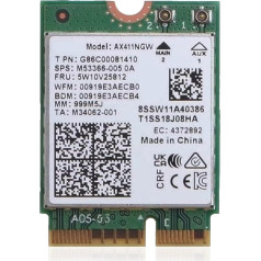 HighZer0 Electronics AX411 CNVio2 Double Connect Upgrade | Wi-Fi 6E Tri Band 2.4/5/6 GHz | 3.0 Gbps | Bluetooth 5.3 atbalsts | M.2 CNVio2 | Bez vPro bezvadu karte AX411NGW (AX411)