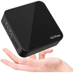 DreamQuest Mini PC Windows 11 Pro Intel N100 (līdz 3,4 GHz) 16 GB RAM 512 GB SSD Micro Desktop dators ar 4K HDMI, 2X Gigabit Ethernet/WiFi 5/BT4.2/USB3.2 biznesa birojam