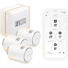 NETATMO Pack Intelligent Thermostat + Tête Thermostatique Connectée et Intelligente, NBU-NTH-NAV-EU